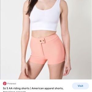 American apparel riding shorts orange